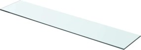 vidaXL Raft din sticlă transparentă, 70 x 15 cm