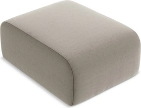 Taburet maro deschis cu tapițerie din catifea Lani – Makamii