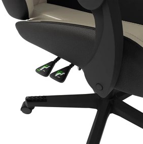 Juskys Scaun de birou HyperSeat - negru/bej