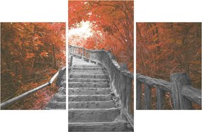 Tablou - Scări în natură, portocaliu (90x60 cm)