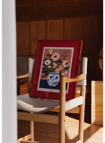 Poster 30x40 cm Flowers on Blue Table – Carla Llanos – The Poster Club