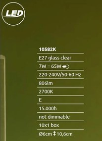 Bec LED E27 AGL 7W 806lm 2700K
