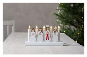 Sfeșnic cu LED pentru Crăciun Star Trading Julia, alb, lungime 28 cm