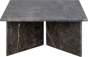 Măsuță de cafea neagră din marmură 90x90 cm Vega – Actona