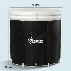Outsunny Cadă cu Gheață 280L, Cadă pentru Imersiune în Terapia Rece cu Capac și Pompă, Cadă Gonflabilă pentru Recuperare/Terapie pentru Interior și Exterior Adulți | Aosom Romania