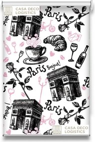 Roletă textilă Urban 4011 cu model Paris și cafe