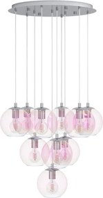 Eglo 901922 - Candelabru suspendat pe cablu ARISCANI 10xE27/60W/230V crom lucios