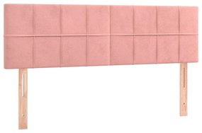 346059 vidaXL Tăblii de pat, 2 buc, roz, 72x5x78/88 cm, catifea