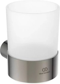 Suport periute de dinti Ideal Standard Atelier Conca rotund argintiu Silver Storm