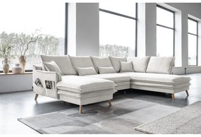 Colțar bej extensibil (cu colț pe partea dreaptă/în formă de "U") Charming Charlie – Miuform