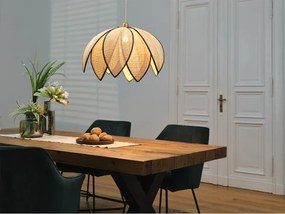 Osram - Lustră suspendată pe cablu DECOR RATTAN 1x E27/15W/230V Ø 67 cm bej/negru