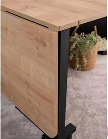 Masa Bucatarie pliabila cu roti Homs Nuc 120 x 80 x 74 cm