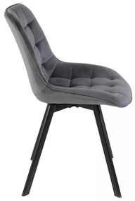 Scaun rotativ Monti velvet gri/negru Blu14