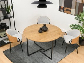 Masă de sufragerie Bird (stejar + negru). 1111740