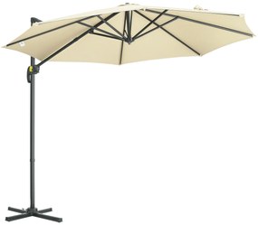 Outsunny Umbrelă Solară Înclinabilă și Rotativă 360°, Ø293x248cm, Crem | Aosom Romania
