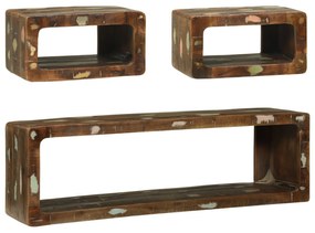 vidaXL Set cabinet TV 3 piese Multicolor Lemn masiv Reciclat