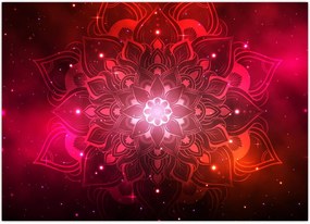 Tablou abstracției roșii (70x50 cm)