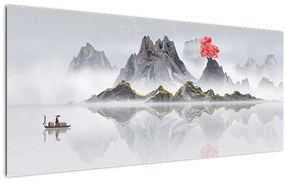 Tablou - Munții în ceață (120x50 cm)