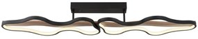 Plafoniera design industrial Bezzy negru, maro