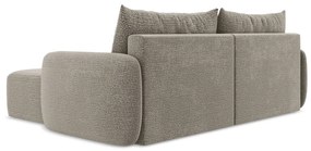 Colțar bej extensibil/cu spațiu de depozitare (cu colț pe partea dreaptă) Kalena – Makamii