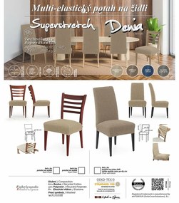 Husă scaun multielastică Denia gri deschis, 40 x 60 cm, set 2 buc.
