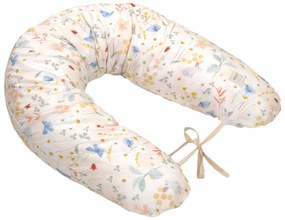 Perna pentru gravide si alaptare, husa detasabila din bumbac 100% si umplutura antialergica BabySoft , Lunca Bej, Amy