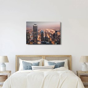Tabloul cu metropolă luminată (90x60 cm)