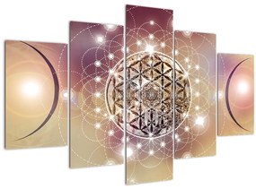 Tablou - Mandala cu elemente (150x105 cm)