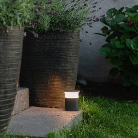 Lampă modernă de exterior gri închis 12 cm cu LED inclus - Bar