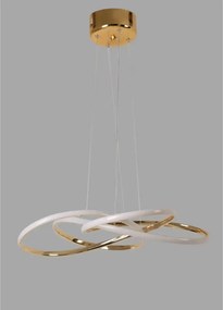 Lustra gold cu led,3 color lumina homs ro,lx,40024