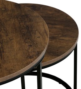 Set 2 măsuțe de cafea Conmovedor (old style wood). 1121145
