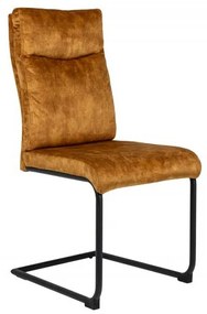 Set de 2 scaune Comfort catifea galben mustar