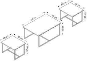 Set măsuțe de cafea Lavenda (Nuc). 1072998