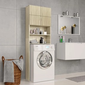 vidaXL Dulap mașina spălat stejar sonoma 64x25,5x190 cm lemn preucrat