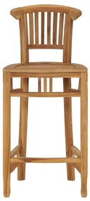 49428 vidaXL Scaun de bar, lemn masiv de tec