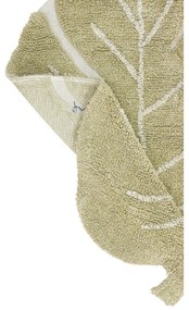Covor pentru copii kaki lavabil/țesut manual din bumbac 75x100 cm Mini Monstera Olive – Lorena Canals