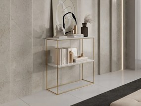 Consolă hol, 80x30x80 cm TONI 1, ADRK Furniture (Culoare: Auriu / Sonoma)