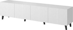 Comoda TV mare PAFOS, alb, PAL laminat, 200x40x52 cm