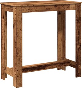 vidaXL Masă de bar, lemn vechi, 102x50x103,5 cm, lemn prelucrat