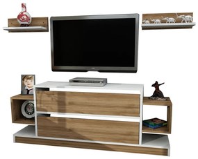 Comoda TV Magic - Alb, Walnut