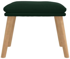 Taburet, verde inchis, 45x29,5x39 cm, catifea dark green and light wood