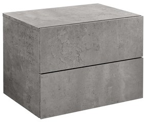 Noptiera montabila pe perete 2 sertare 40x29x30 cm PAL gri beton