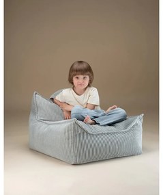 Fotoliu puf pentru copii verde mentă cu tapițerie din catifea reiată Chair – Wigiwama