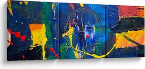Tablou - Abstract (cu ceas) (90x30 cm)