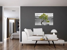 Tablou copacului în mijlocul lacului (90x60 cm)