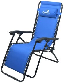 Scaun de camping înclinabil Cattara Livorno,albastru