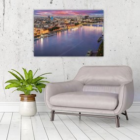 Tablou cu orașul Bratislava cu râu (90x60 cm)
