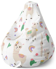 Sac de șezut Pear lamuțe drăguțe - pentru copii, colorat