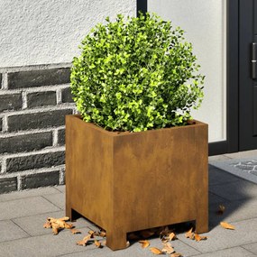 vidaXL Jardiniere de grădină 2 buc 30x30x30 cm Oțel pentru intemperii