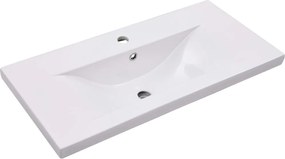 vidaXL Chiuvetă încorporată, alb, 81 x 39,5 x 18,5 cm, ceramică